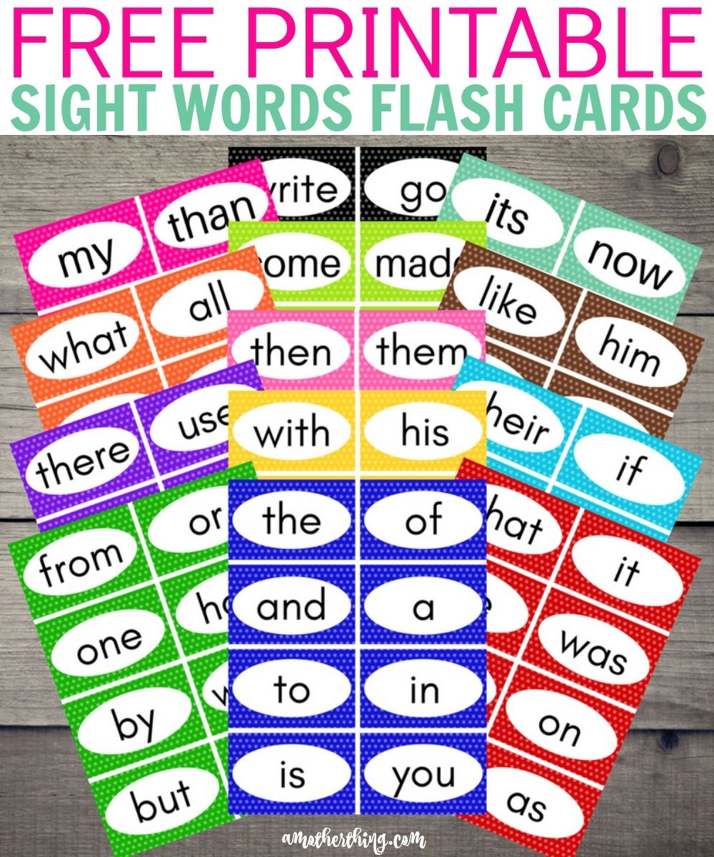 Free Printable Sight Word Flash Cards | Sight Word Activities For - Free Printable Phonics Books