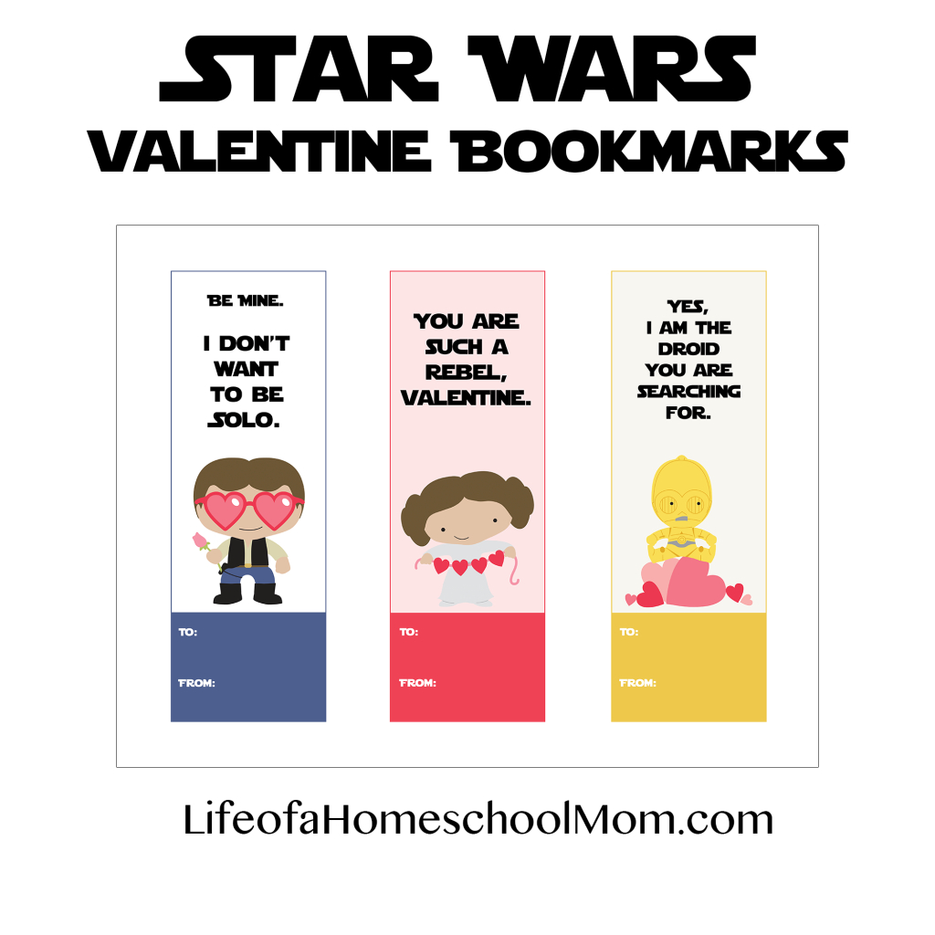 Free Printable Star Wars Valentine Bookmarks - Life Of A Homeschool Mom - Free Printable Lego Star Wars Valentines