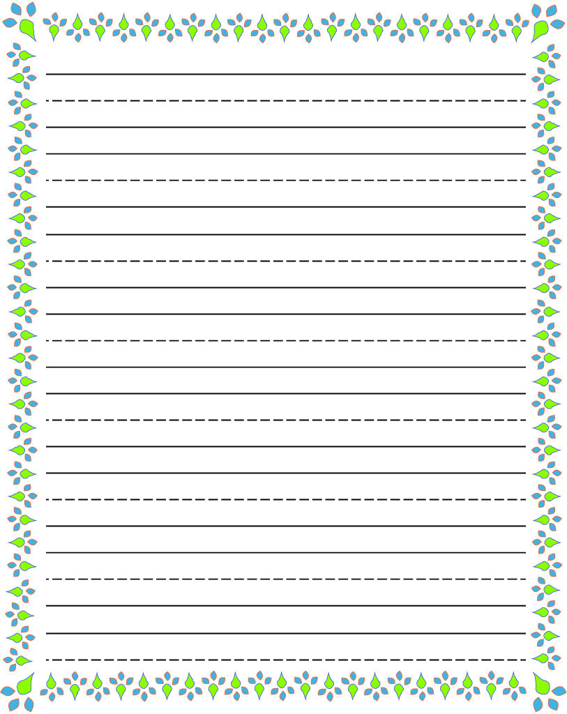 Free Printable Stationery For Kids, Free Lined Kids Writing Paper - Free Printable Lined Handwriting Paper