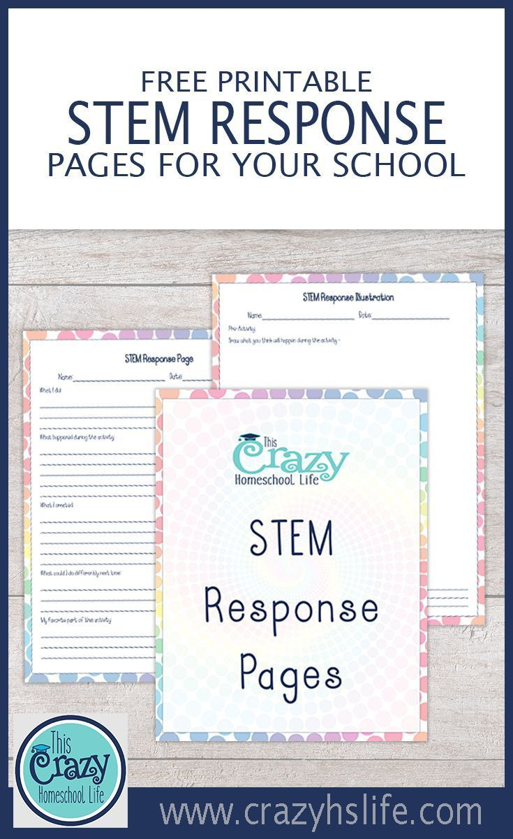 Free Printable Stem Response Pages For Your School | Homeschool - Free Printable Stem Activities