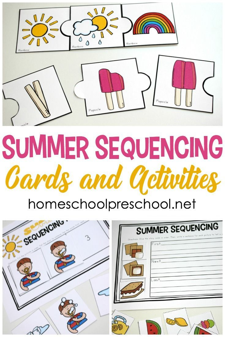 Free Printable Summer Sequencing Cards For Preschoolers | Free - Free Printable Sequencing Cards For Preschool