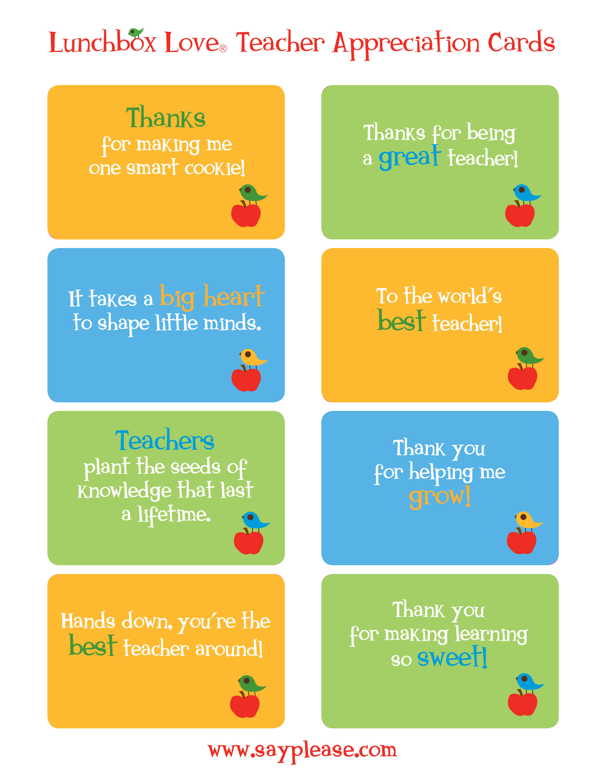 Free Printable Teacher Appreciation Cards - Classy World - Free Printable Teacher Appreciation Cards To Color