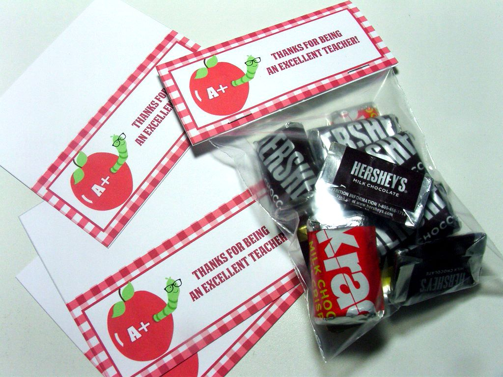 Free Printable - Teacher Appreciation Gift Bag Topper Tags - Free Printable Goodie Bag Tags