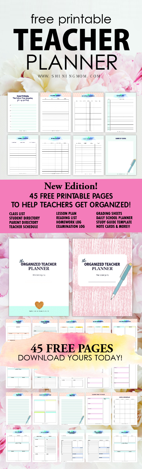 Free Printable Teacher Planner: 45+ School Organizing Templates! - Free Printable Teacher Planner