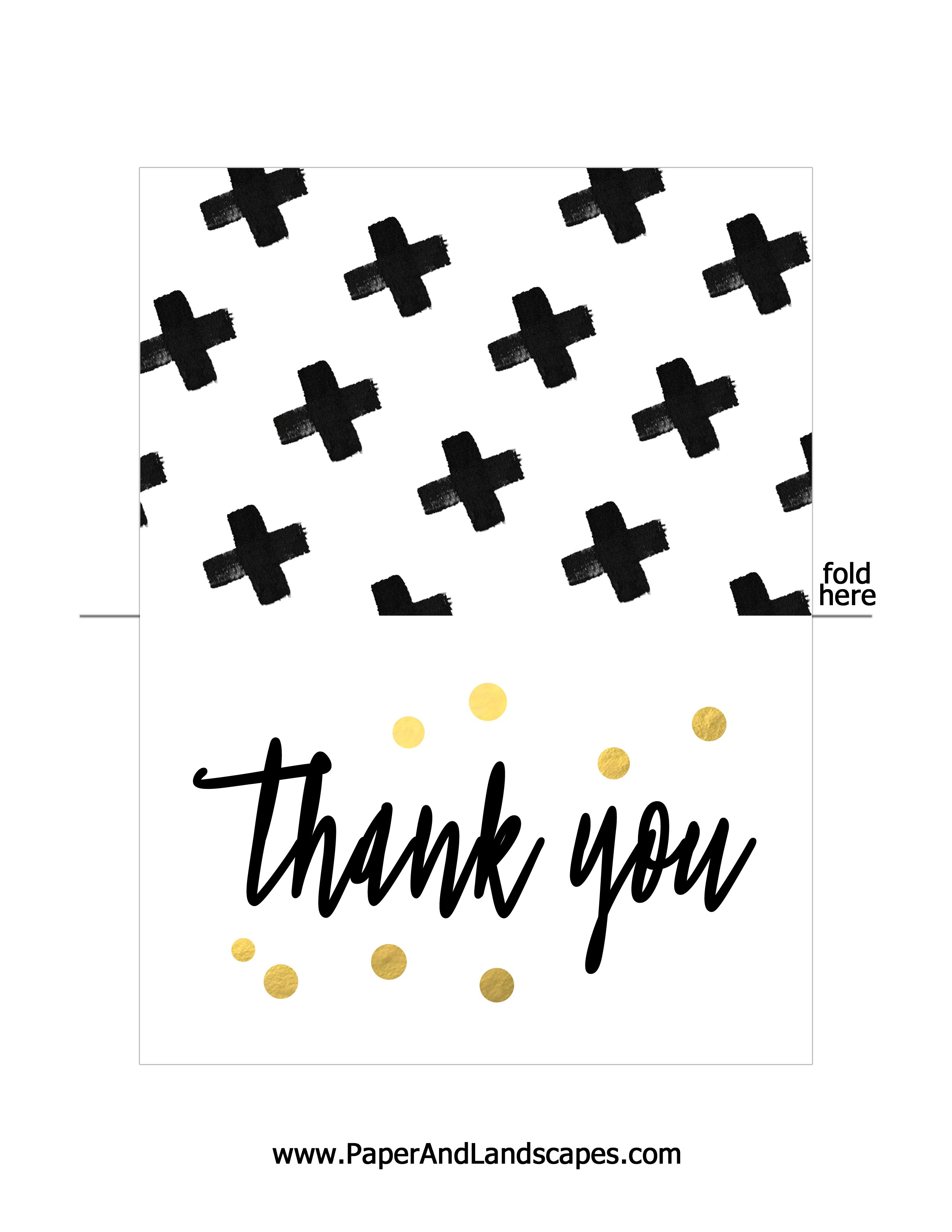 Free Printable Thank You Cards - Paper And Landscapes - Free Printable Thank You Cards