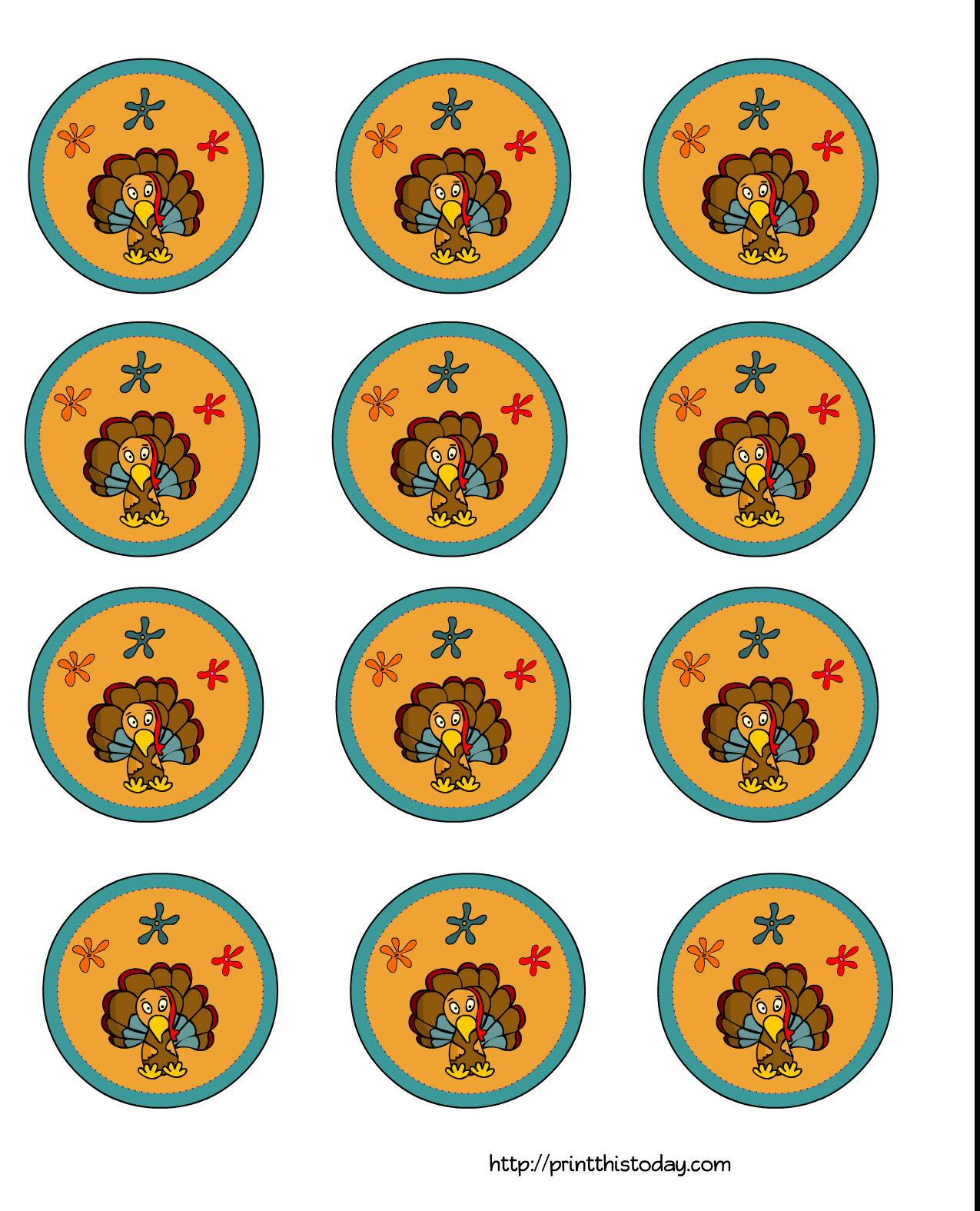 Free Printable Thanksgiving Cupcake Toppers - Thanksgiving Cupcake Toppers Printable Free