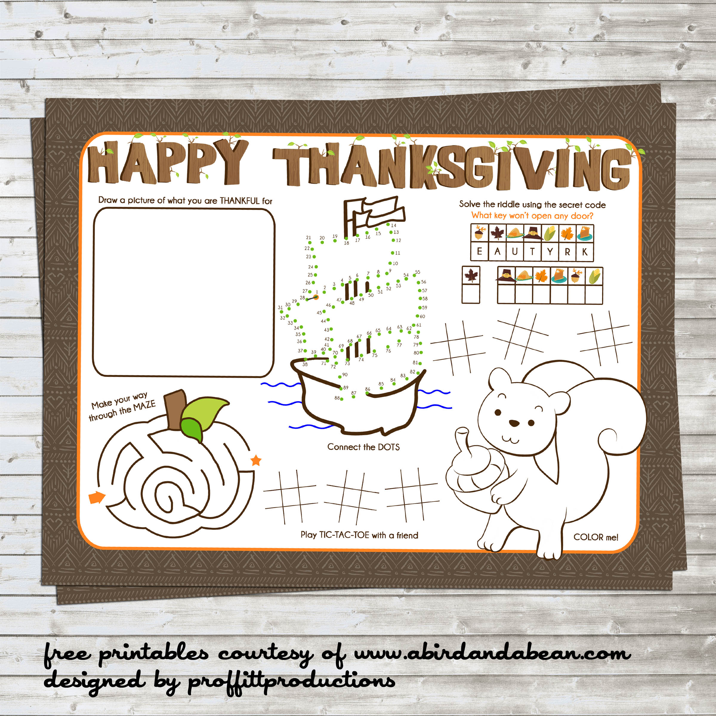 Free Printable :: Thanksgiving Placemat For The Kids - Free Printable Thanksgiving Coloring Placemats