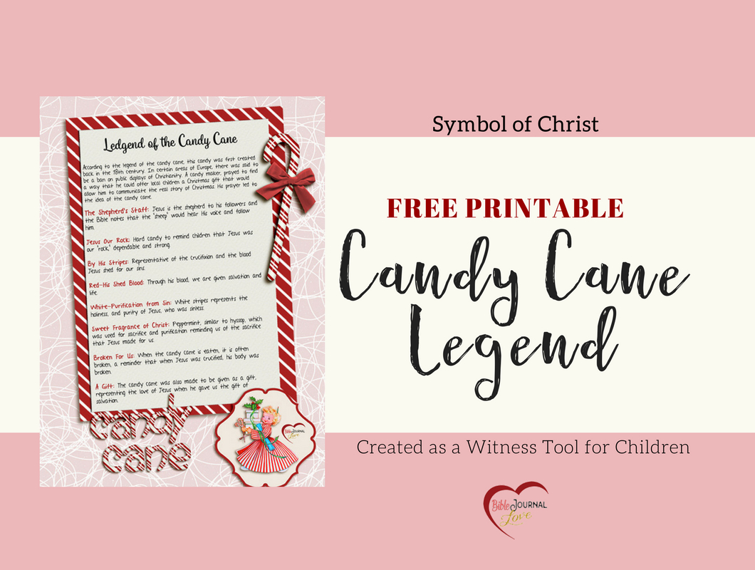 Free Printable: The Candy Cane Legend – Bible Journal Love - Free Printable Candy Cane