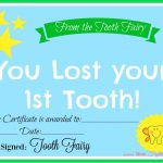 Free Printable Tooth Fairy Certificate   Another Mum Fights The Dust   Free Printable First Lost Tooth Certificate