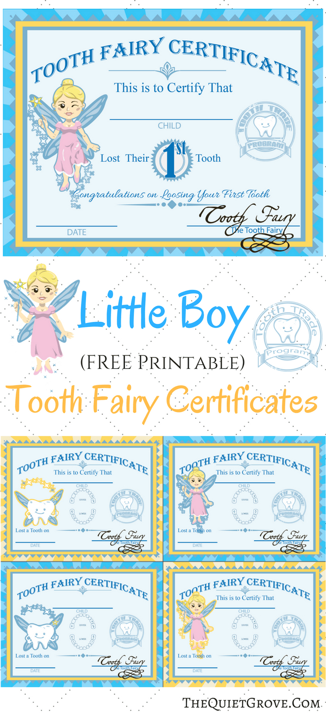 Free Printable Tooth Fairy Certificates | Kid&amp;#039;s Boy/girl Stuff - Free Printable Tooth Fairy Certificate