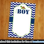 Free Printable Turtle Baby Shower Invitations | Free Printable   Free Printable Turtle Baby Shower Invitations