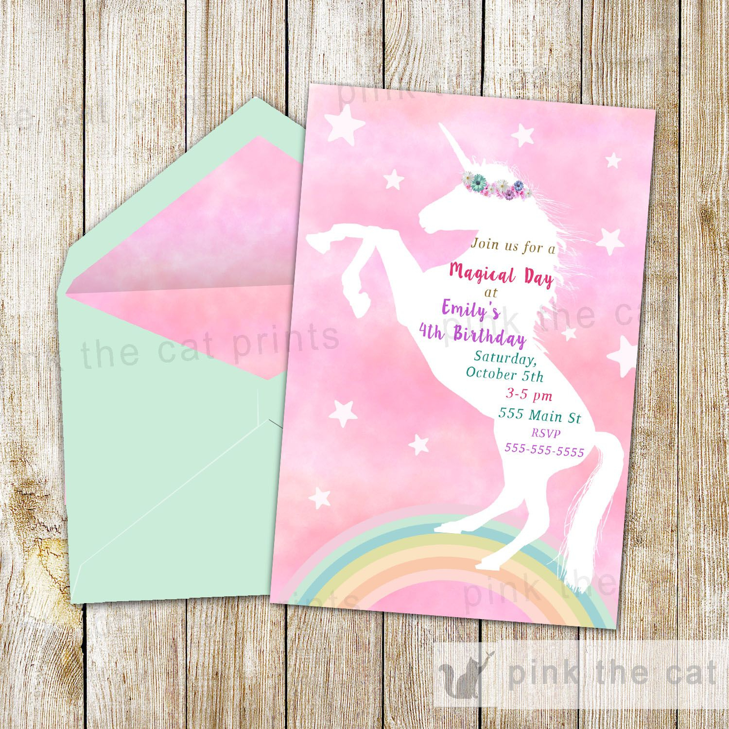 Free Printable Unicorn Invitations | Freebies | Unicorn Invitations - Free Printable Unicorn Birthday Invitations