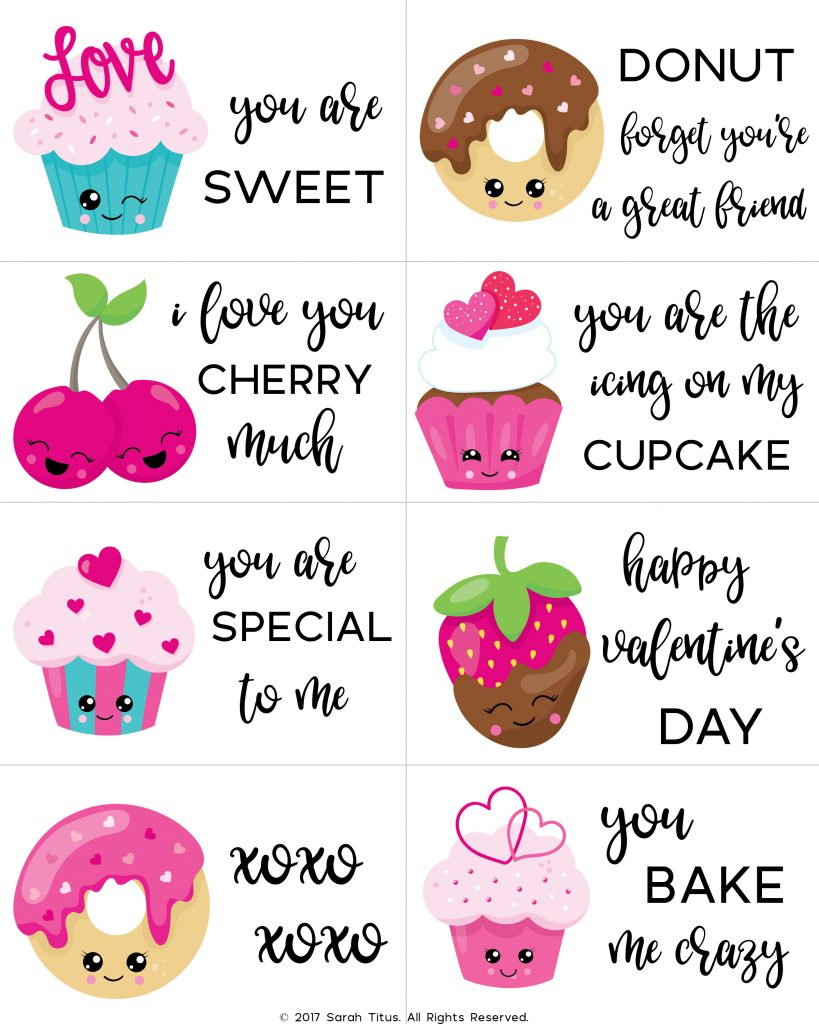 Free Printable Valentine Cards For Kids - Sarah Titus - Free Printable Valentines Day Cards Kids