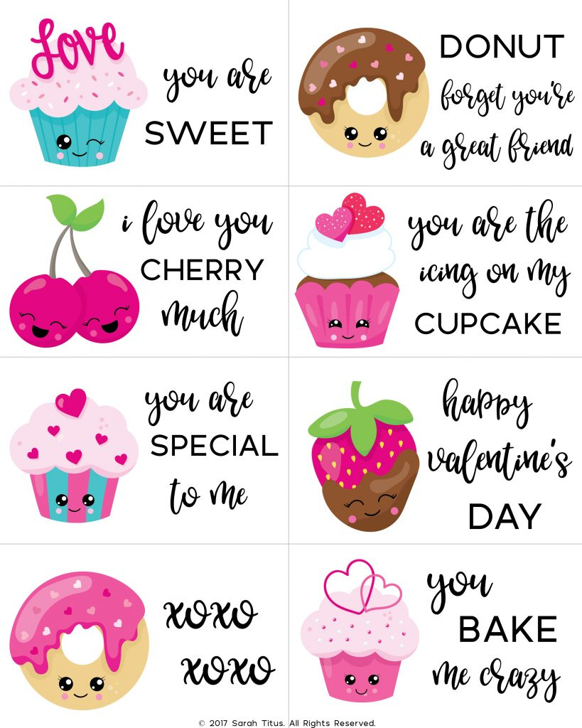 Free Printable Valentine Cards For Kids - Sarah Titus - Valentine Free Printable Cards