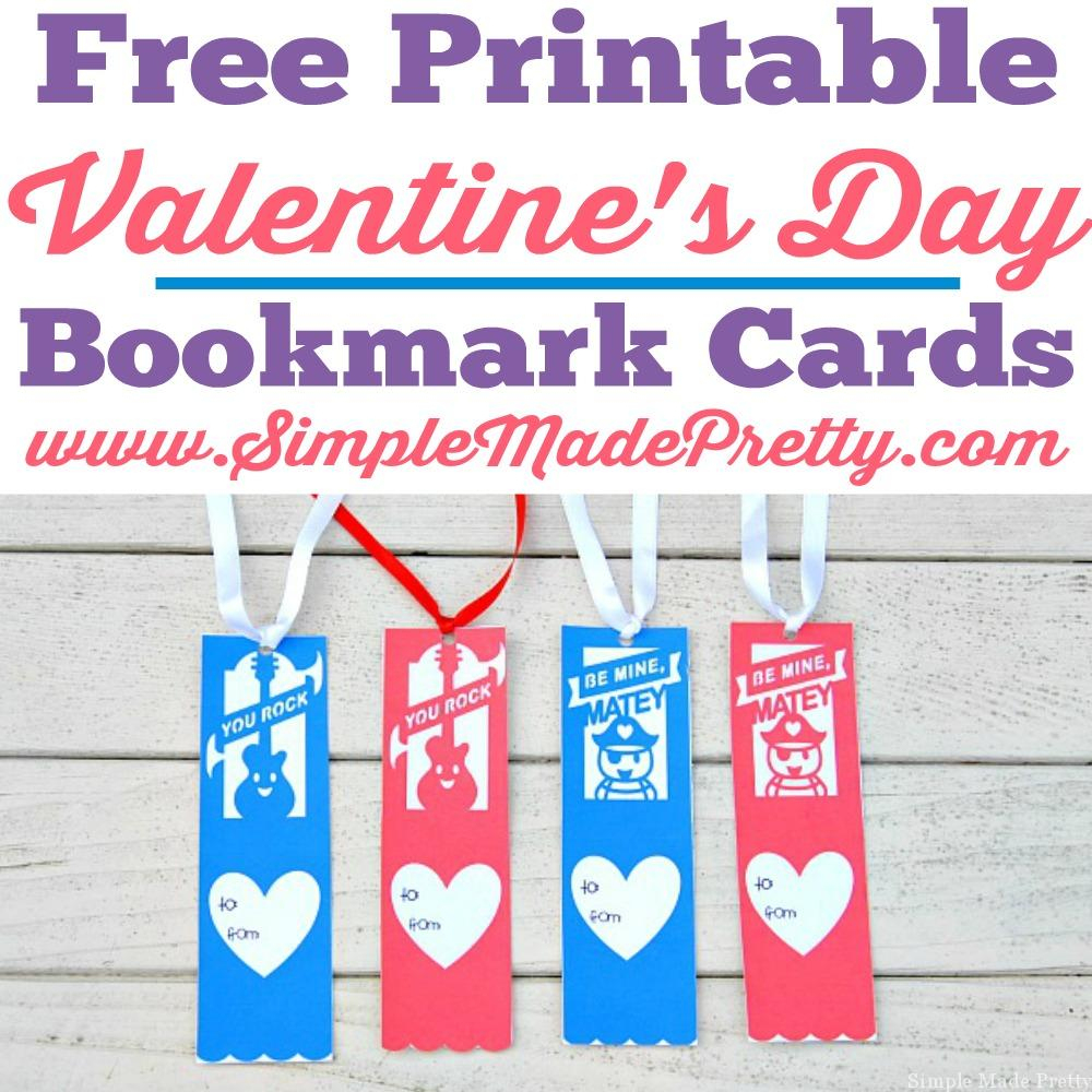 Free Printable Valentine&amp;#039;s Day Bookmark Cards - Simple Made Pretty - Free Printable Valentine Bookmarks