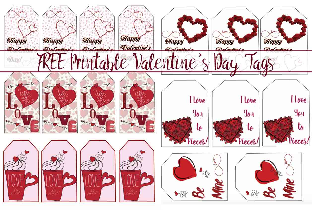 Free Printable Valentine&amp;#039;s Day Gift Tags: Multiple Designs &amp;amp; Sizes - Free Printable Heart Labels