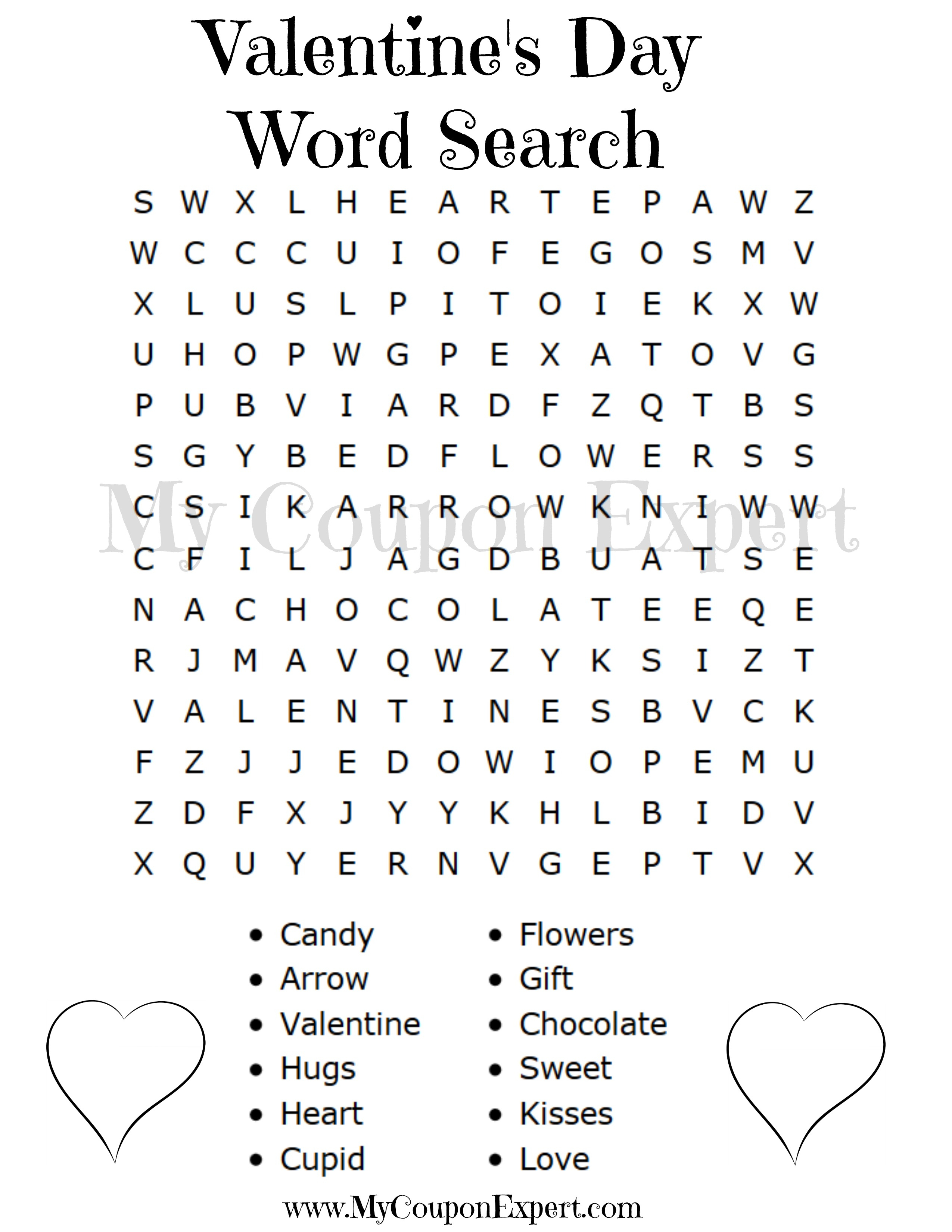 Free Printable Valentine&amp;#039;s Day Word Search · - Free Printable Valentine Word Search For Adults