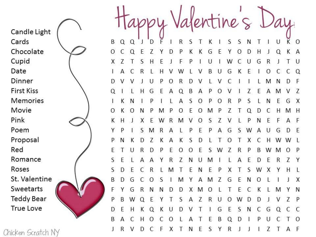 Free Printable Valentine&amp;#039;s Day Word Searches | Feeding Big Inside - Free Printable Valentine Word Search For Adults