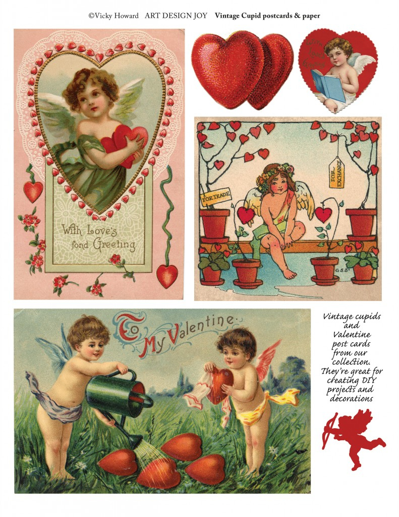 Free Printable Vintage And New Valentine Art - Art Design Joy - Free Printable Vintage Valentine Pictures