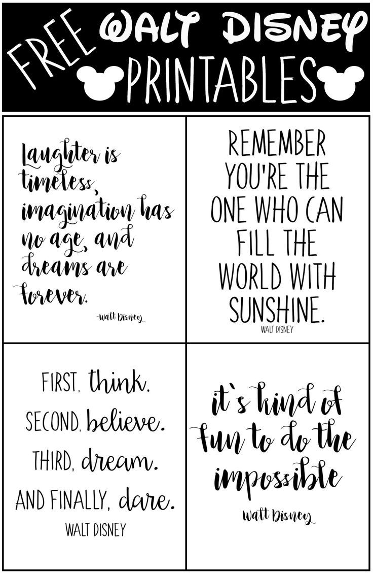 Free Printable Walt Disney Quotes | Stickers Gratuits À Imprimer - Free Printable Quotes