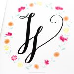Free Printable Watercolor Monogram Wreaths   Printable Crush   Free Printable Monogram