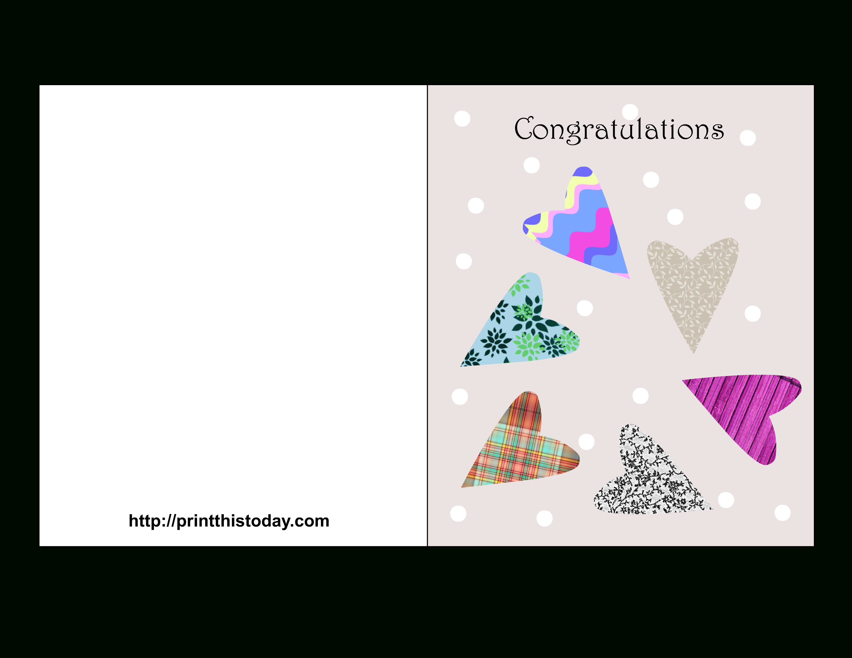 Free Printable Wedding Congratulations Cards - Free Printable Congratulations Cards