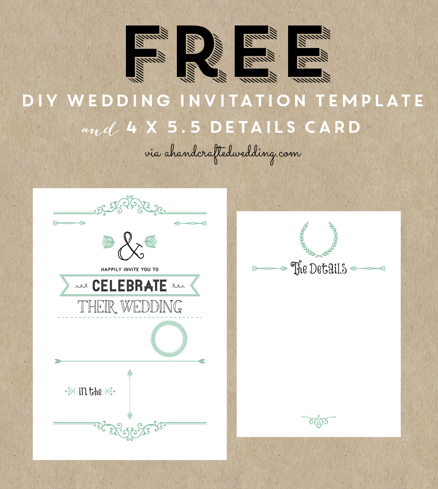 Free Printable Wedding Invitation Template | ** All Things Wedding - Free Printable Wedding Invitation Templates
