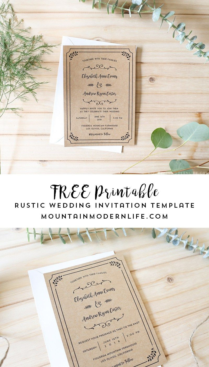 Free Printable Wedding Invitation Template | | Freebies - Free Printable Wedding Invitations Templates Downloads