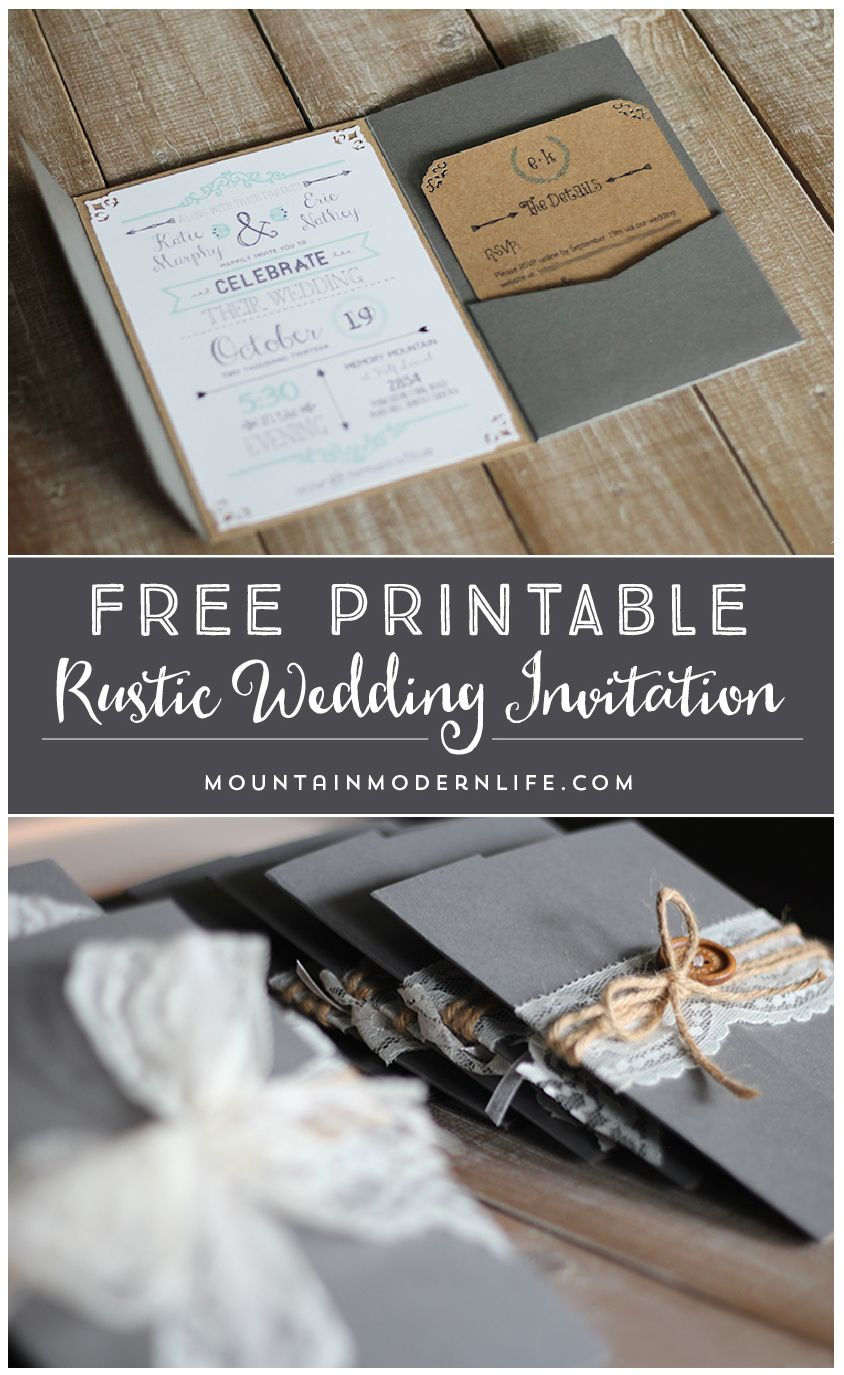 Free Printable Wedding Invitation Template | | Mountainmodernlife - Free Printable Wedding Invitations Templates Downloads