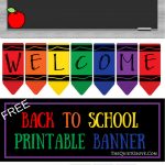 Free Printable Welcome Back To School Banner | The Best From   Free Printable Welcome Back Signs For Work