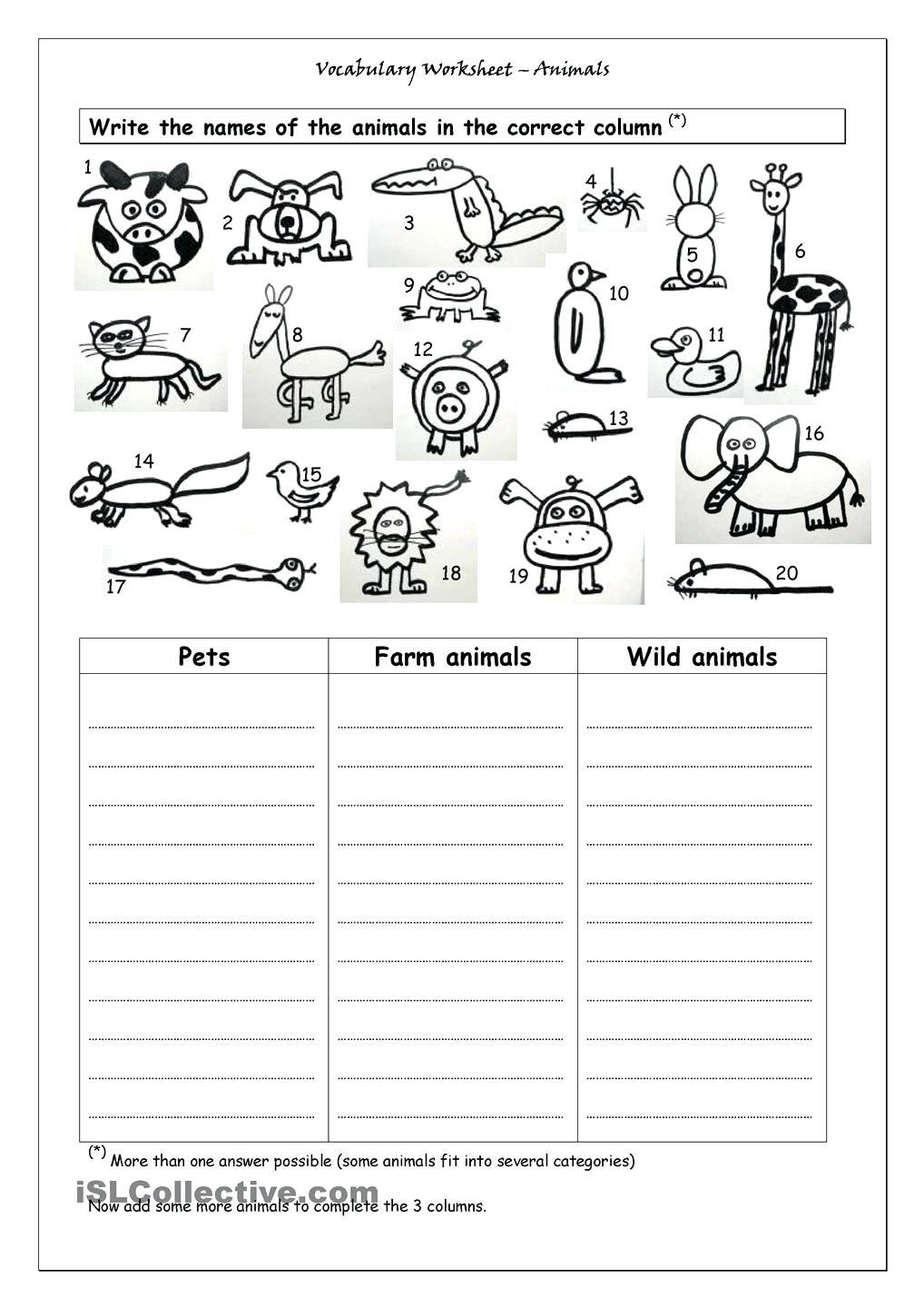 Free Printable Worksheets Animal Habitats – Orek - Free Printable Worksheets Animal Habitats