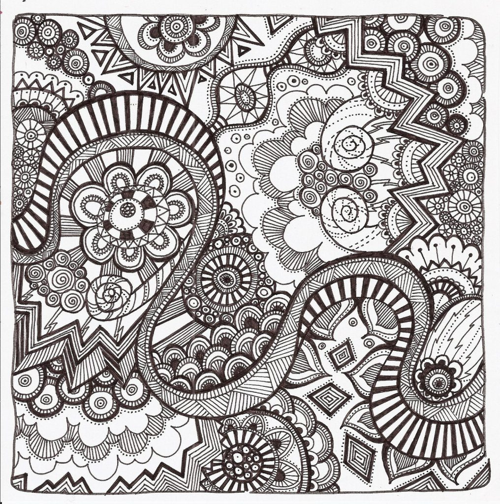Free Printable Zentangle Coloring Pages For Adults | Free Printable - Free Printable Zen Coloring Pages