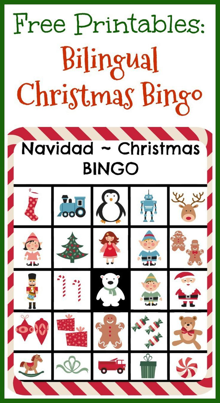 Free Printables: Bilingual Christmas Bingo | Christmas Play - Free Printable Spanish Bingo Cards