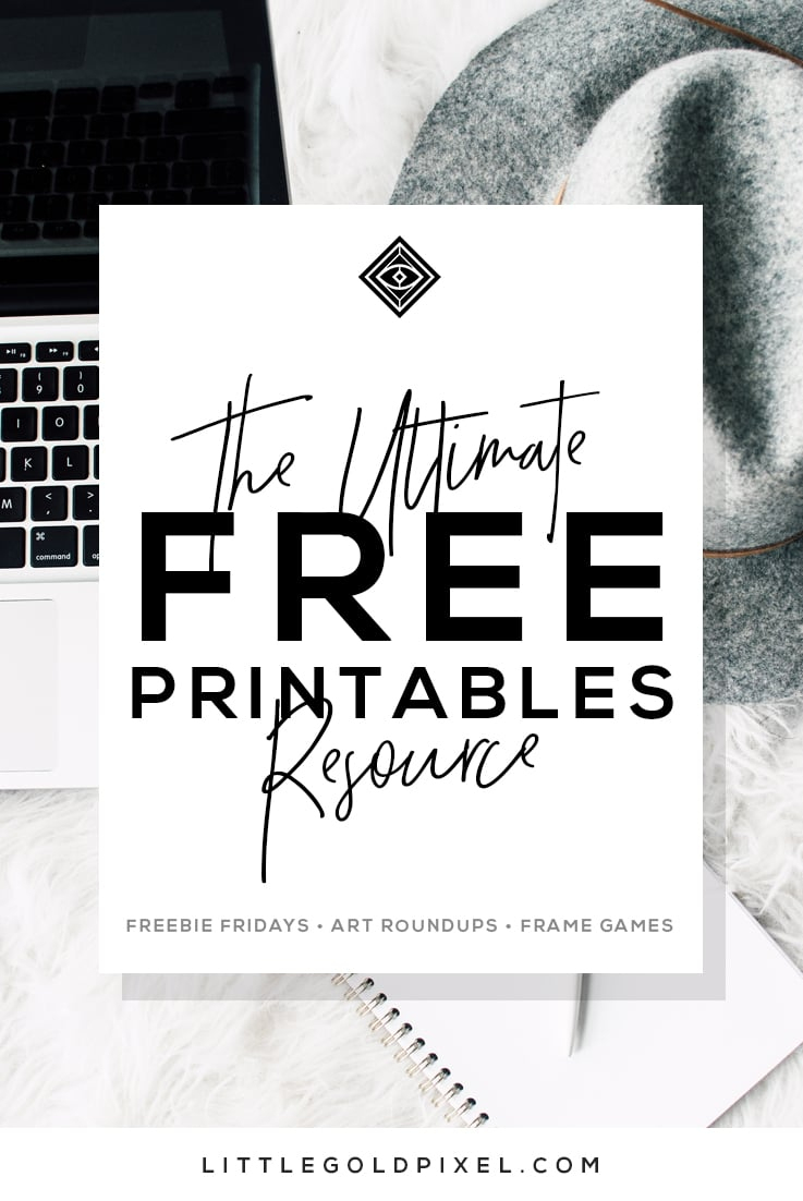 Free Printables • Design &amp;amp; Gallery Wall Resources • Little Gold Pixel - Free Printable Artwork To Frame