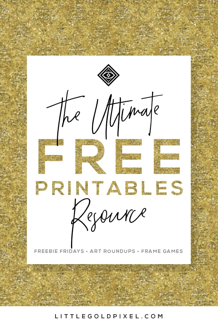 Free Printables • Design &amp;amp; Gallery Wall Resources • Little Gold Pixel - Free Printable Artwork To Frame