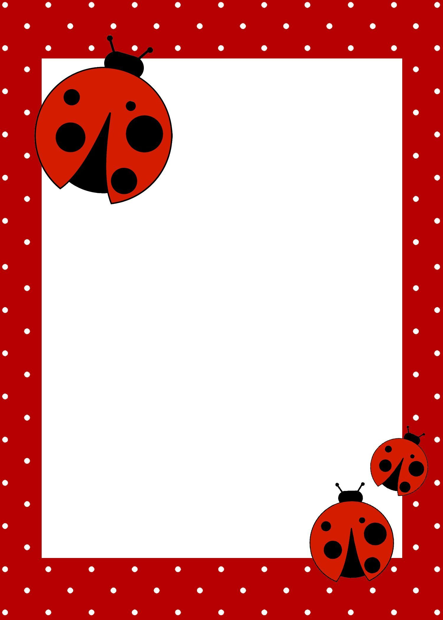 Free Printables ~ Ladybug Birthday Invitation, Garland, Cupcake - Free Printable Ladybug Invitations