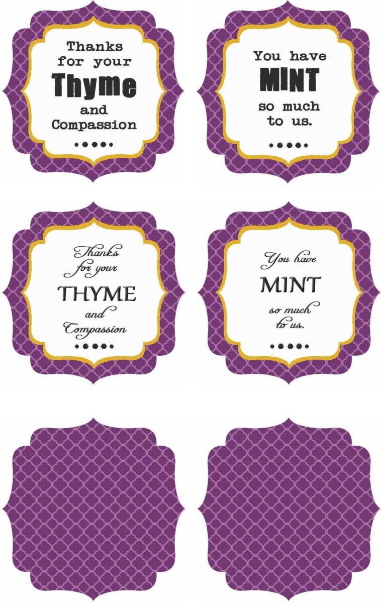 Free Printables : Thank You Labels | School Ideas | Pinterest - Free Printable Plant Labels