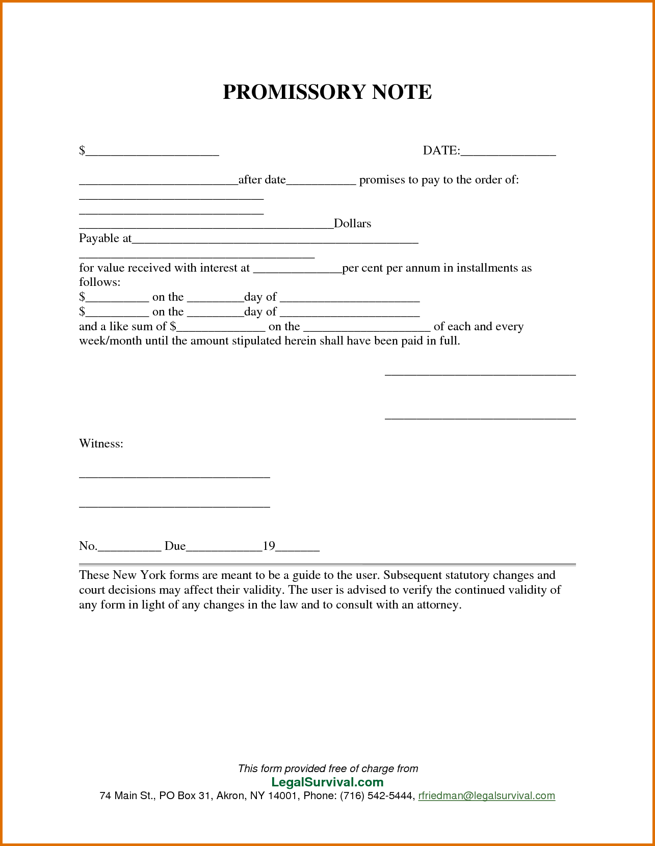 Free Promissory Notelate For Personal Loan Agreement Contract Word - Free Printable Promissory Note For Personal Loan