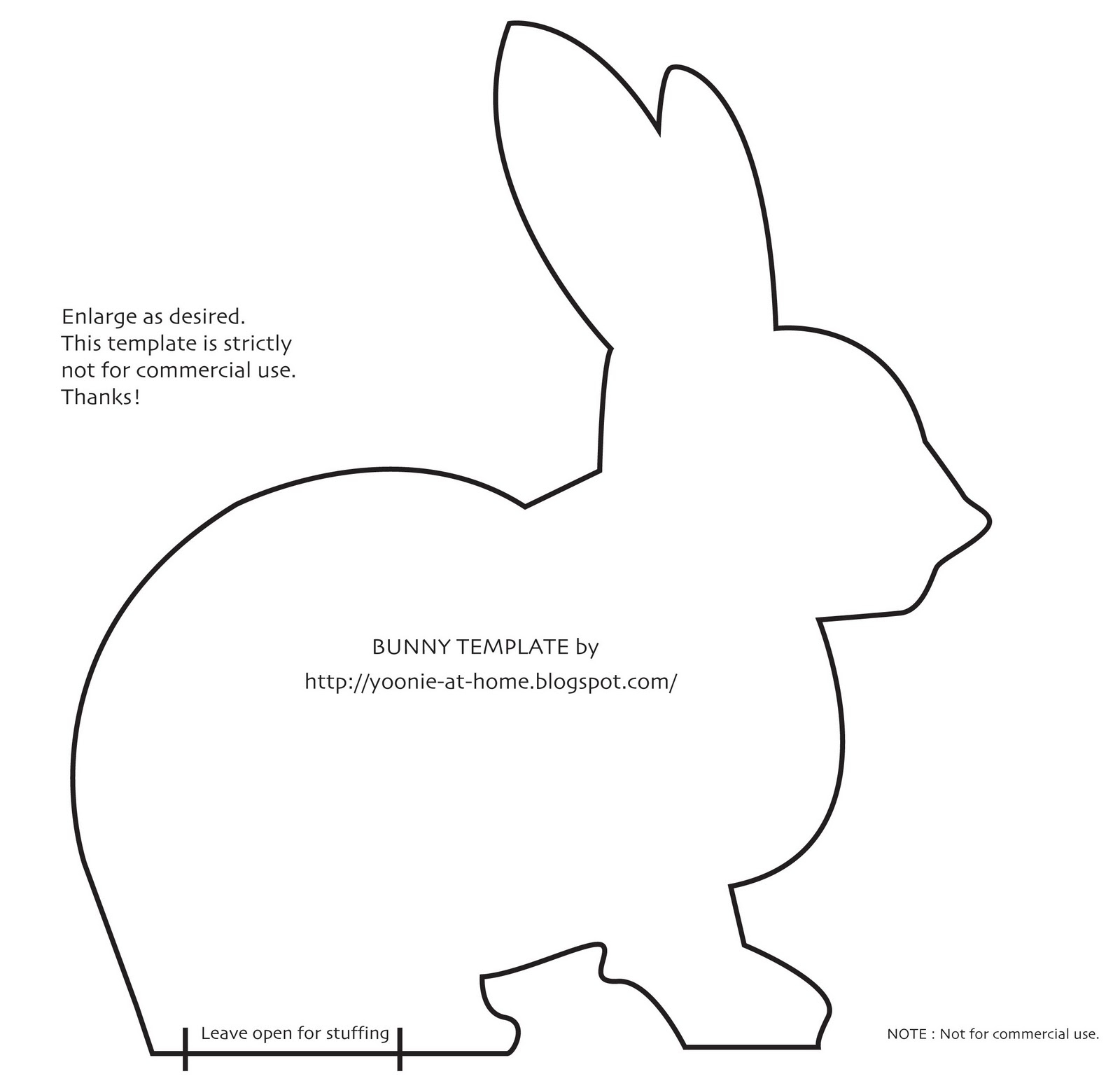 Free Rabbit Template, Download Free Clip Art, Free Clip Art On - Free Printable Bunny Templates