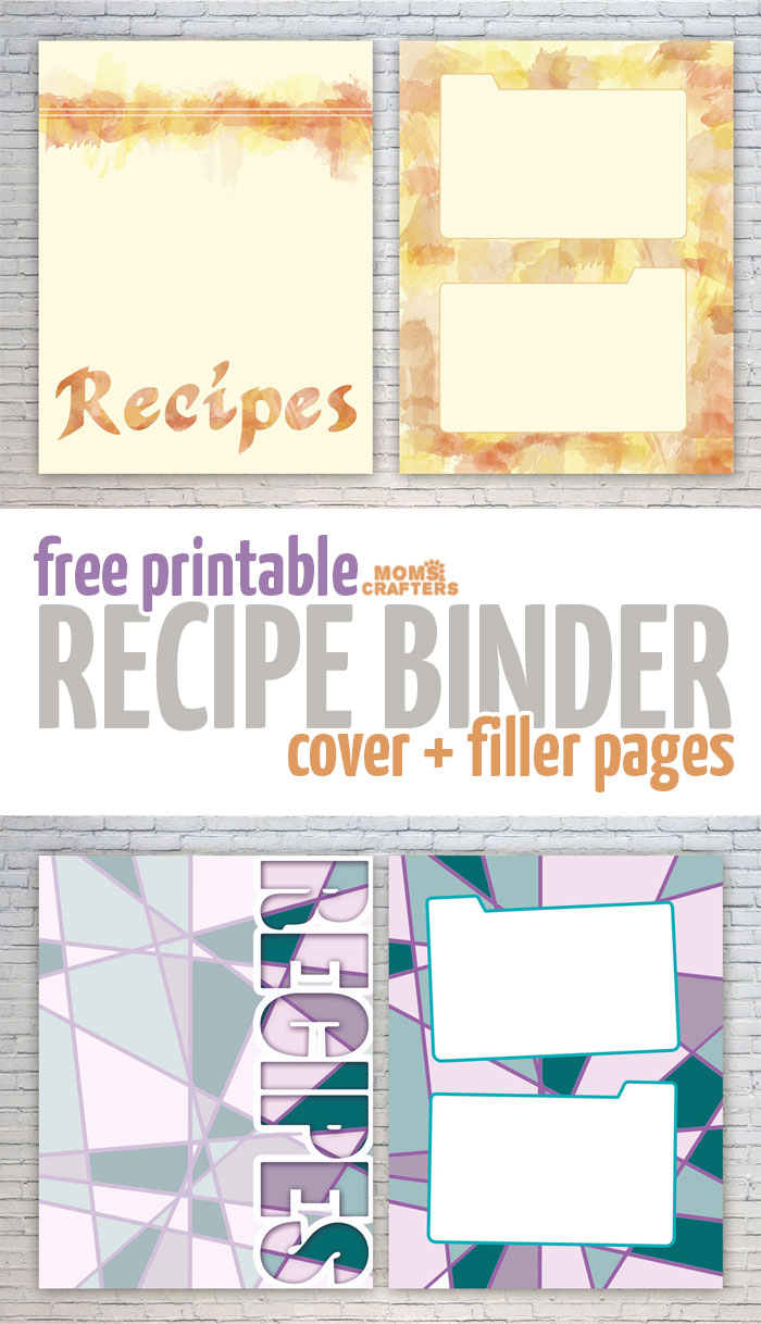 Free Recipe Binder Printables – Moms And Crafters - Free Printable Recipe Binder
