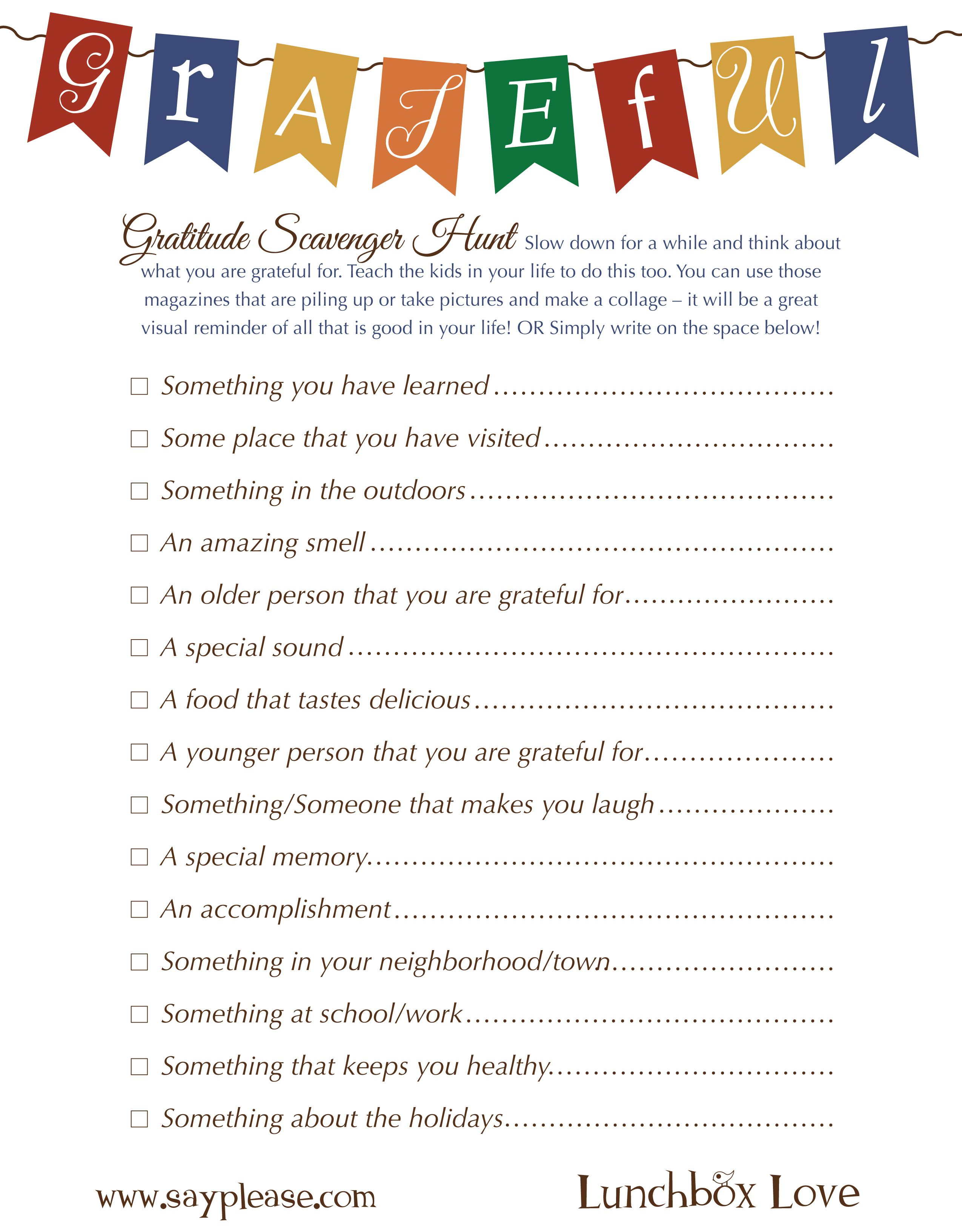 Free Seasonal Printables - Sayplease | Thanksgiving Ideas - Free Printable Gratitude Worksheets