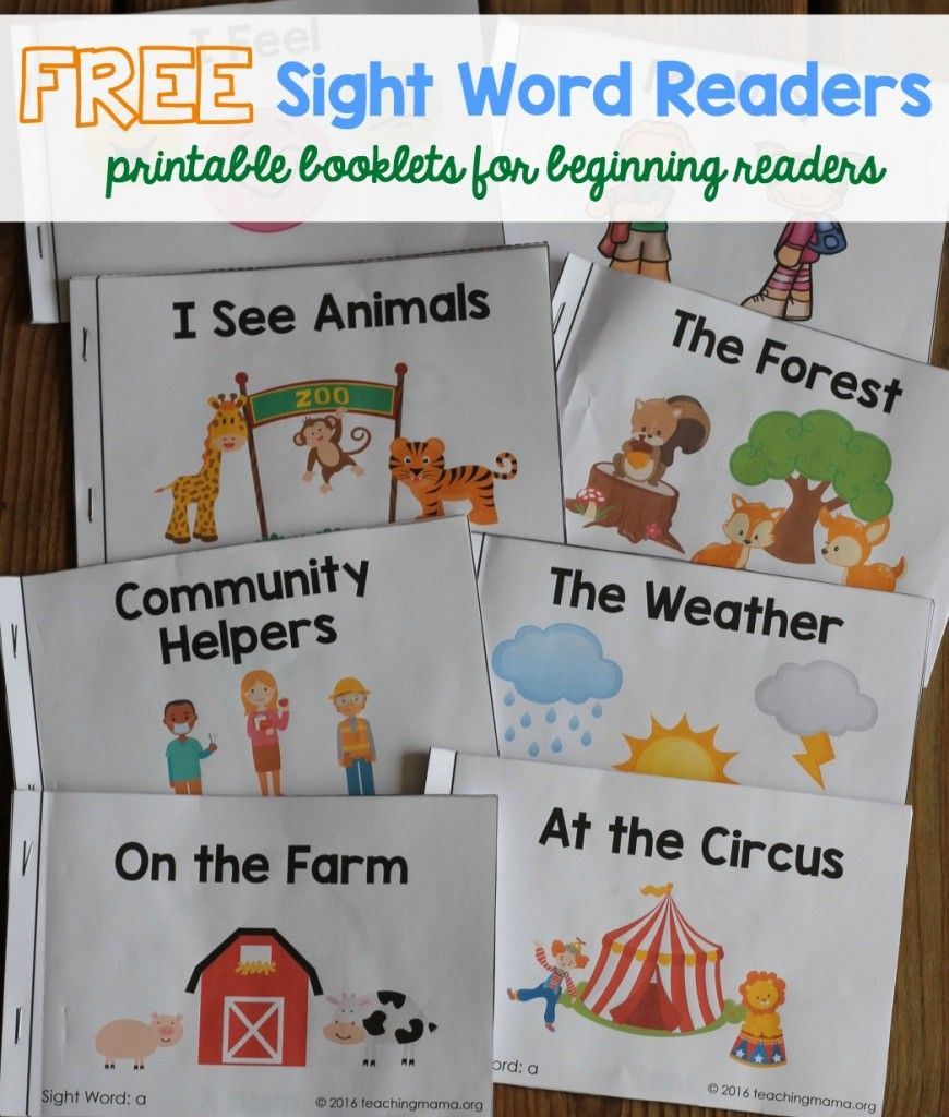 Free Sight Word Readers - Printable Booklets That Focus On Sight - Free Printable Sight Word Books