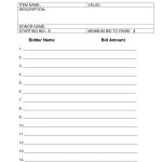 Free Silent Auction Bid Sheet Template | Auction | Pinterest   Free Printable Silent Auction Bid Sheets