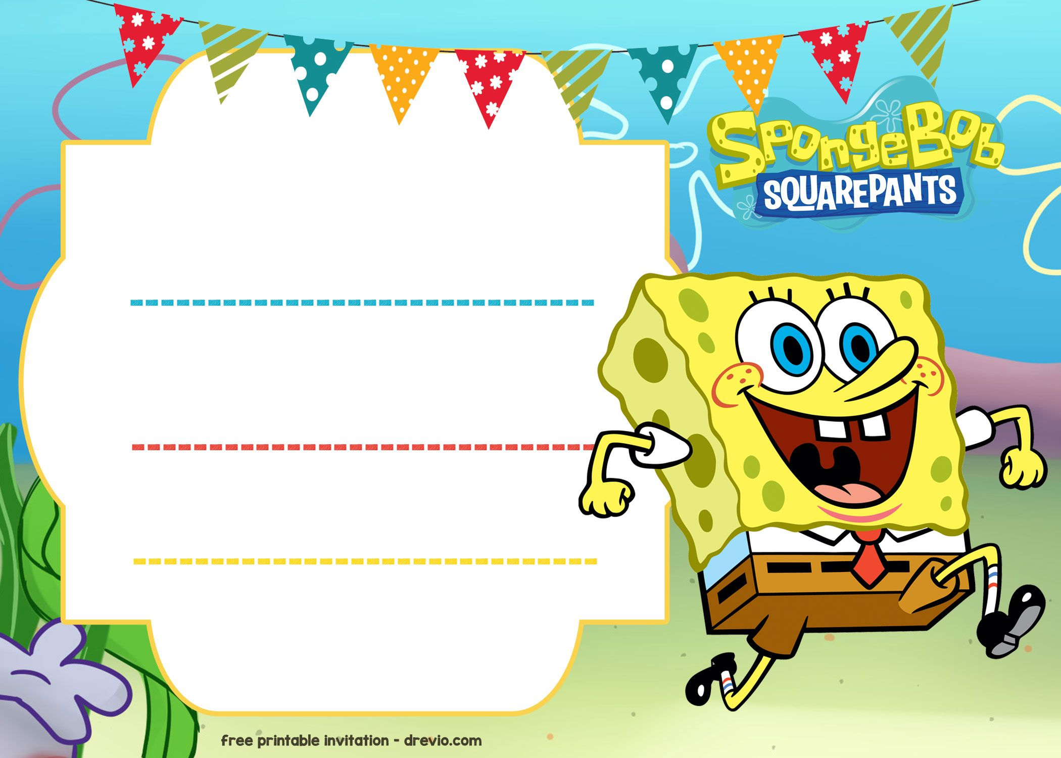 Free Spongebob Birthday Invitation | Free Printable Birthday - Spongebob Free Printable Invitations