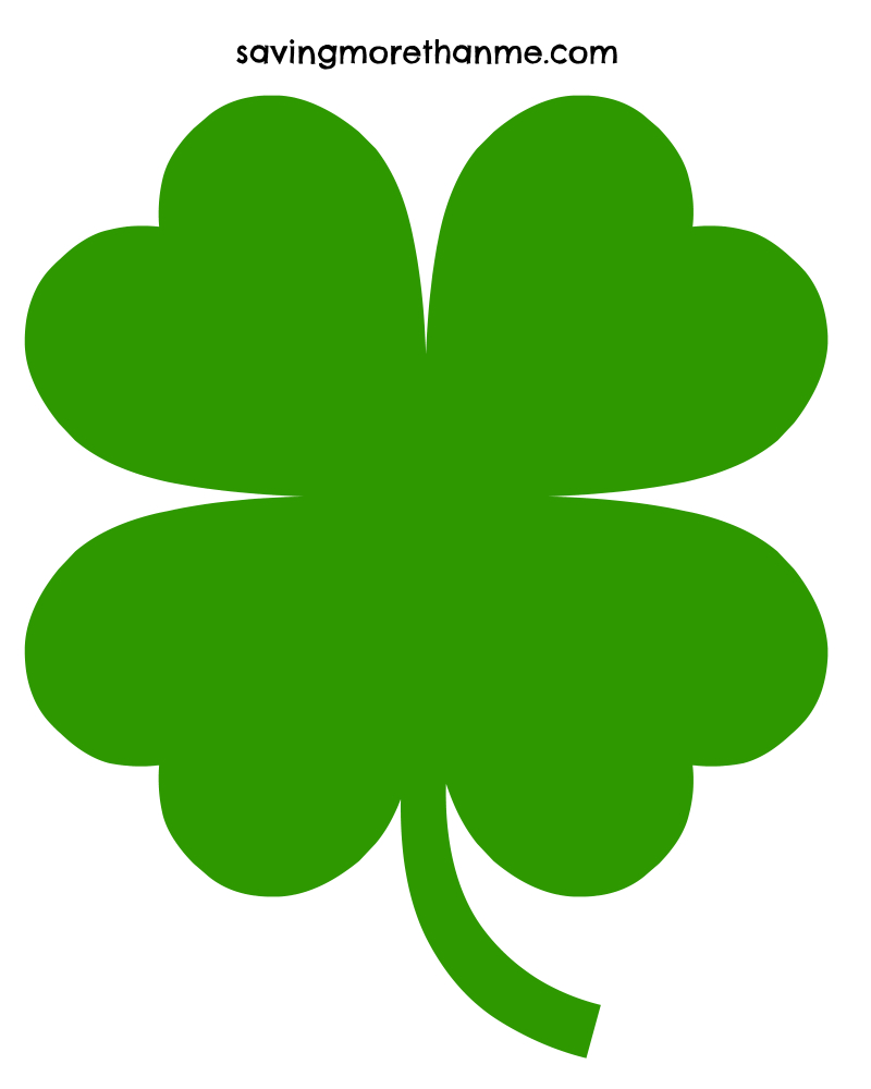 Free St Patricks Day Printables: Coloring Pages, Clover Templates, Etc - Four Leaf Clover Template Printable Free
