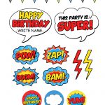 Free Superhero Pary Printables   Free Printable Superhero Photo Booth Props