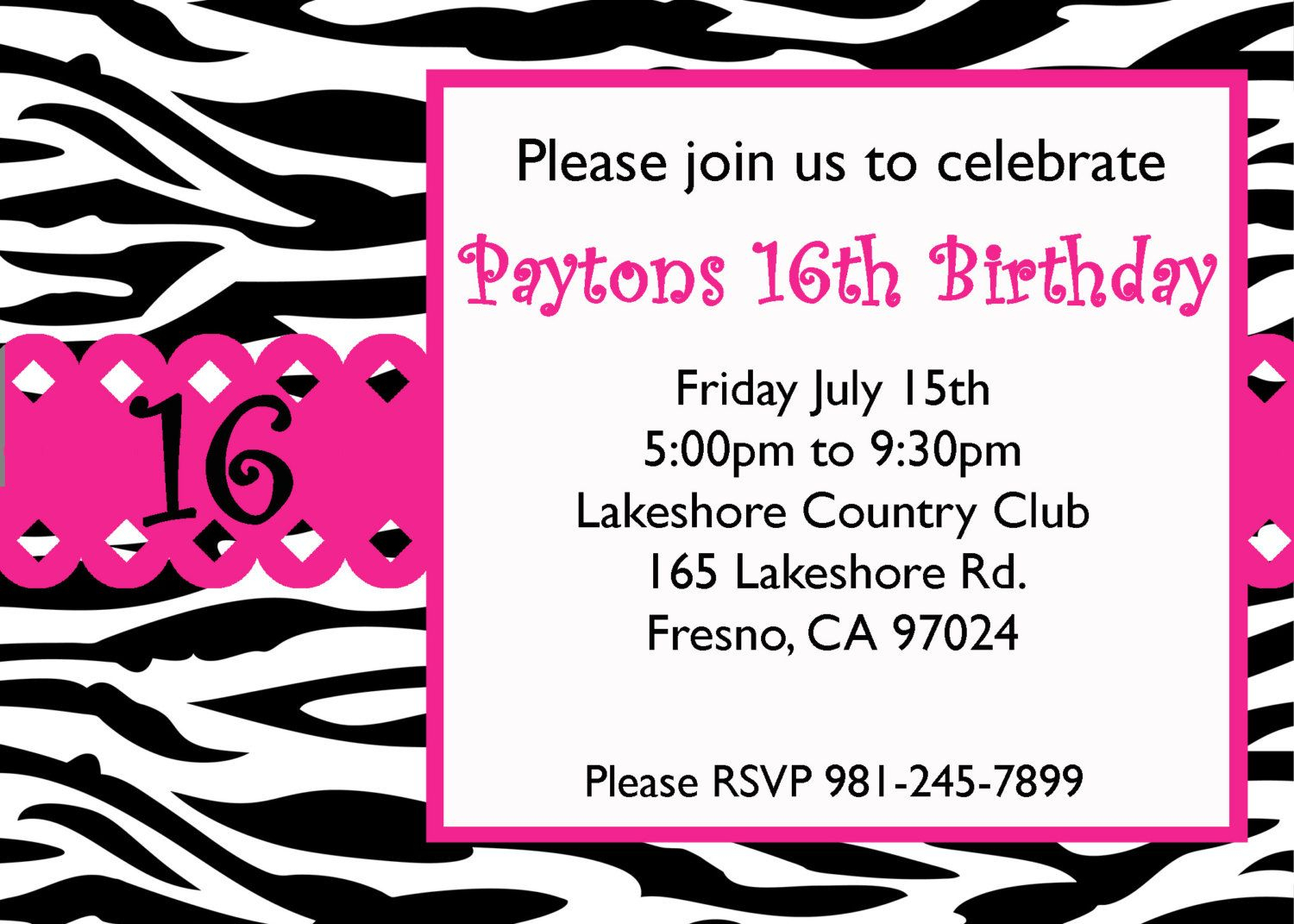 Free Sweet 16 Birthday Invitation Templates | Birthday Ideas - Free Printable 18Th Birthday Invitations