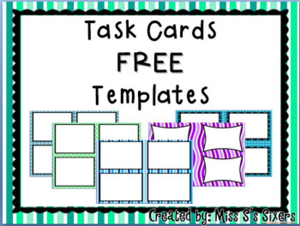 Free Task Card Templatesmiss S&amp;#039;s Sixers | Teachers Pay Teachers - Free Printable Blank Task Cards