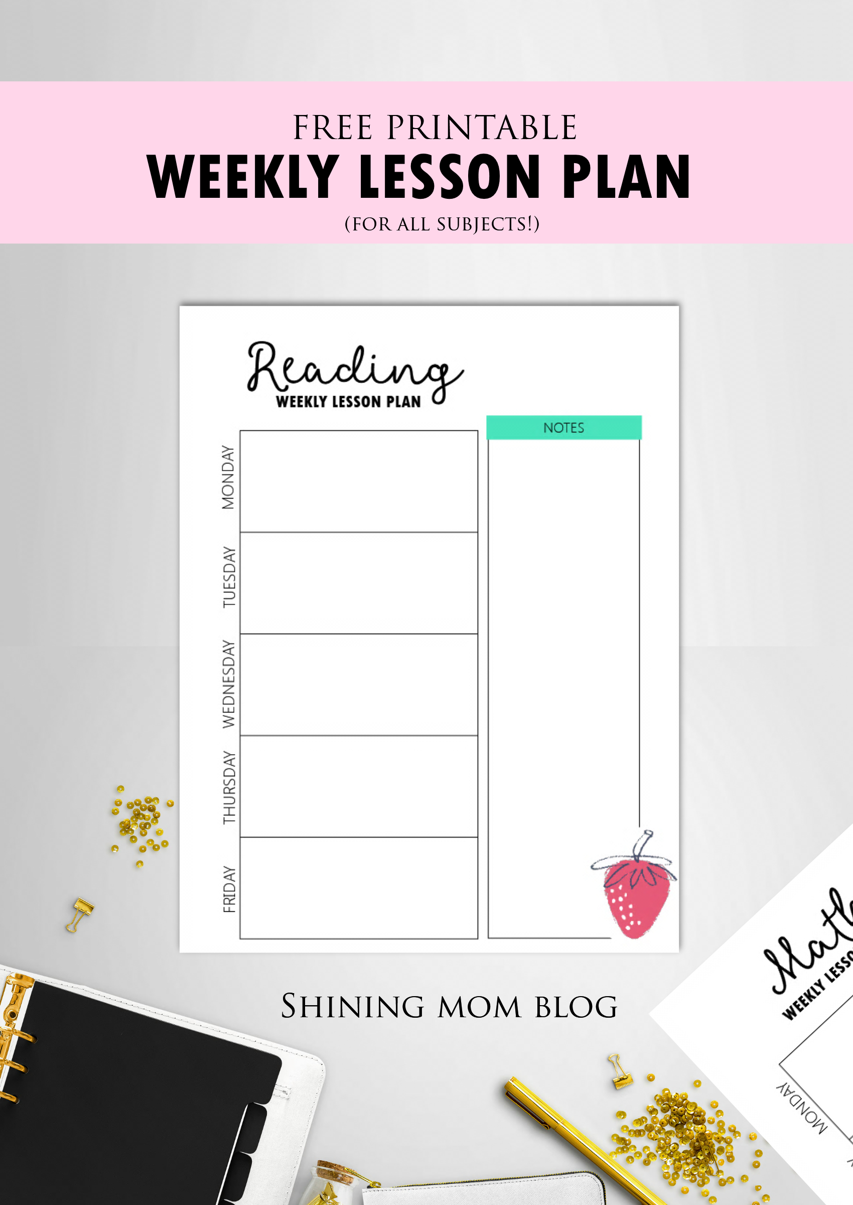 Free Teacher Binder Printables: Over 25 Pretty Planning Templates! - Printable Teacher Planner Free