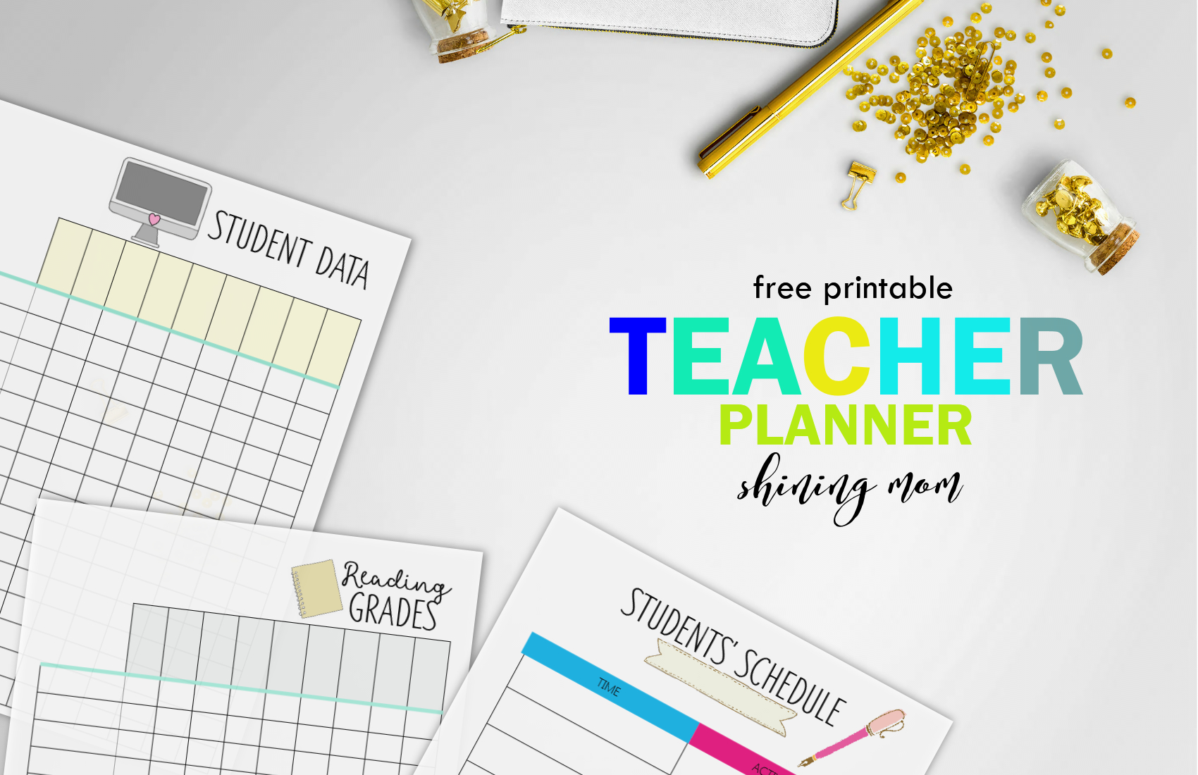 Free Teacher Binder Printables: Over 25 Pretty Planning Templates! - Printable Teacher Planner Free